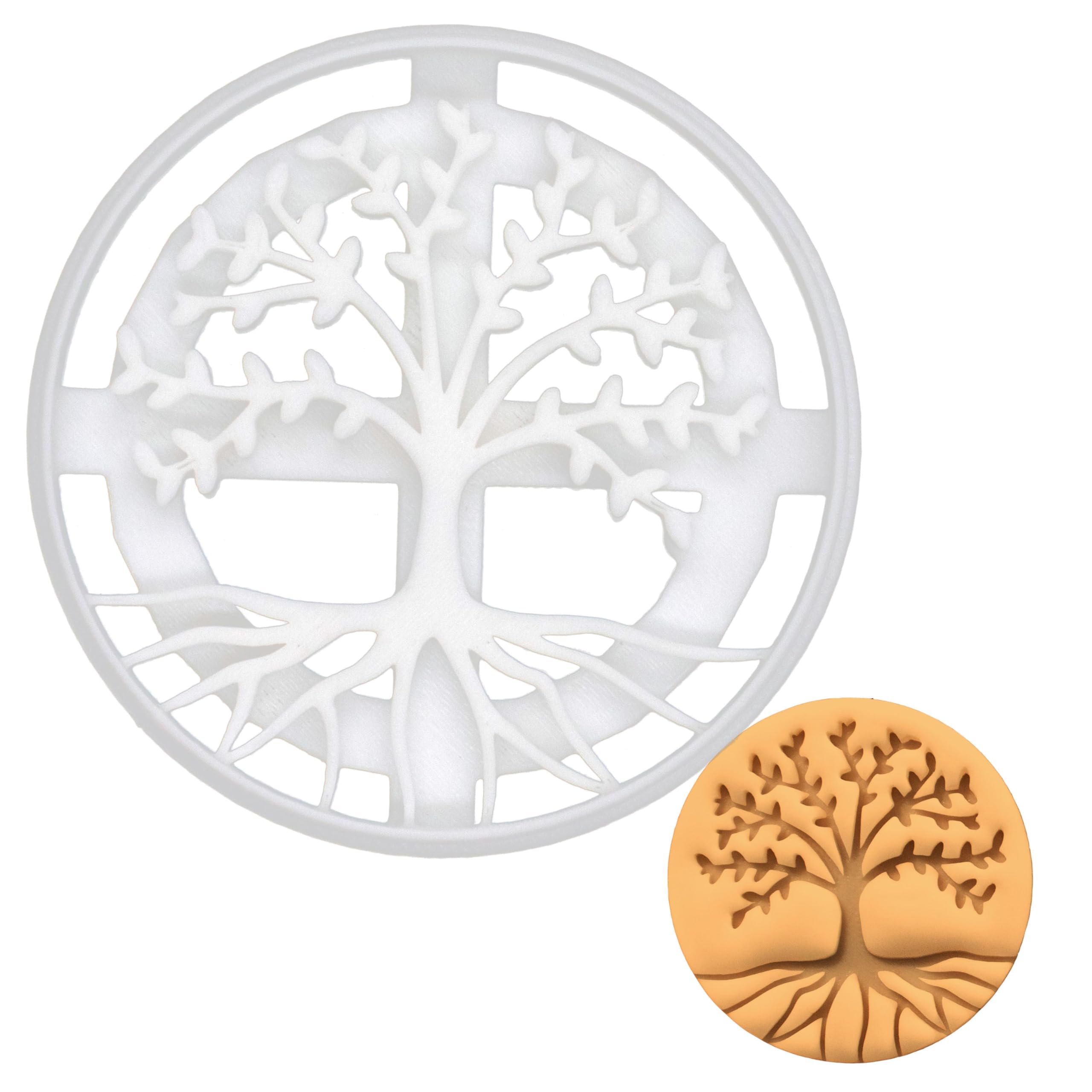 BAKERLOGY Tree of Life Cookie Cutter - Detailed Biscuit Cutter Design for Baking and Crafts, Ideal on Fondant, Dough, Clay