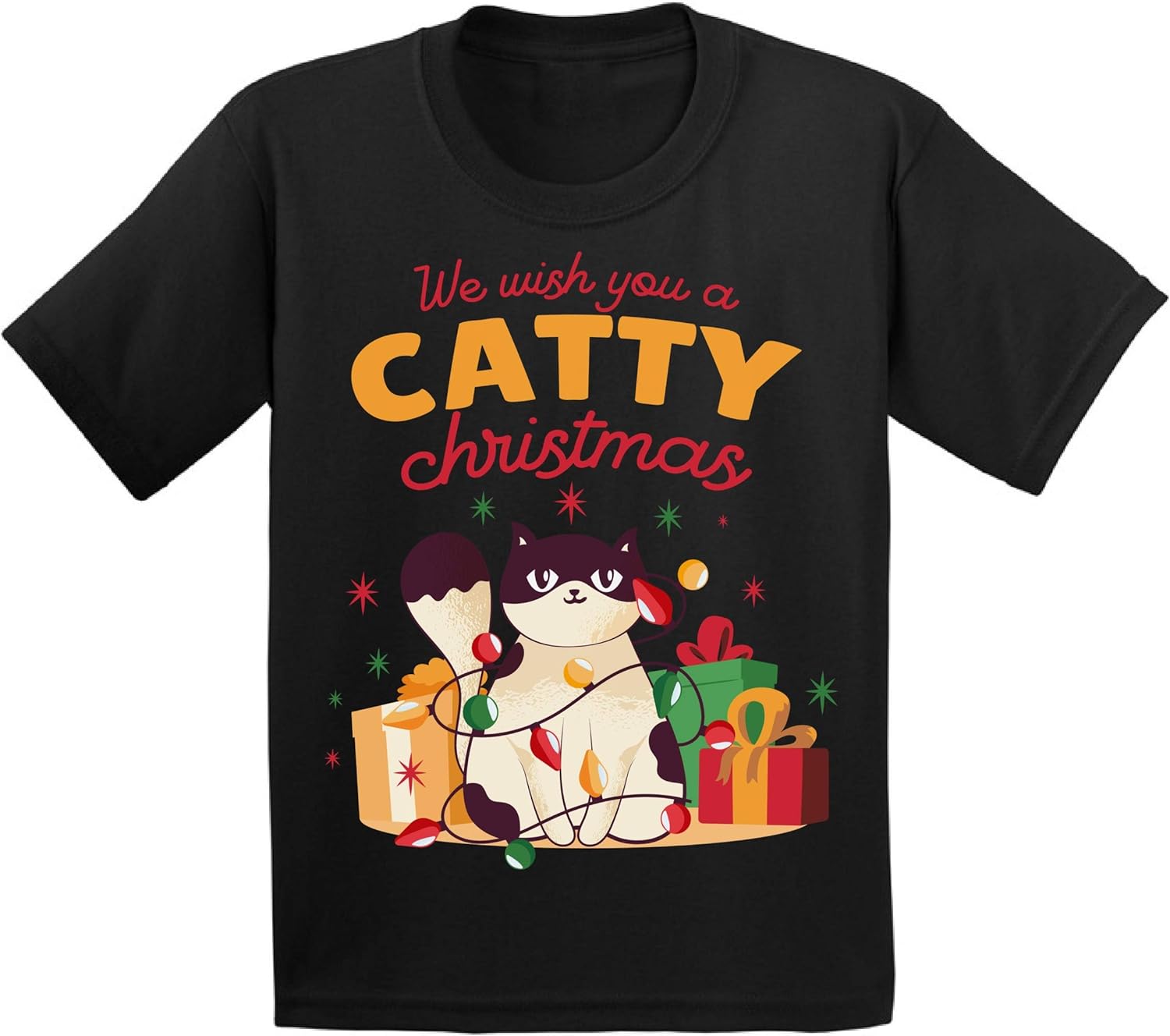 Catty Christmas Shirt for Kids Xmas TShirt for Boys Girls