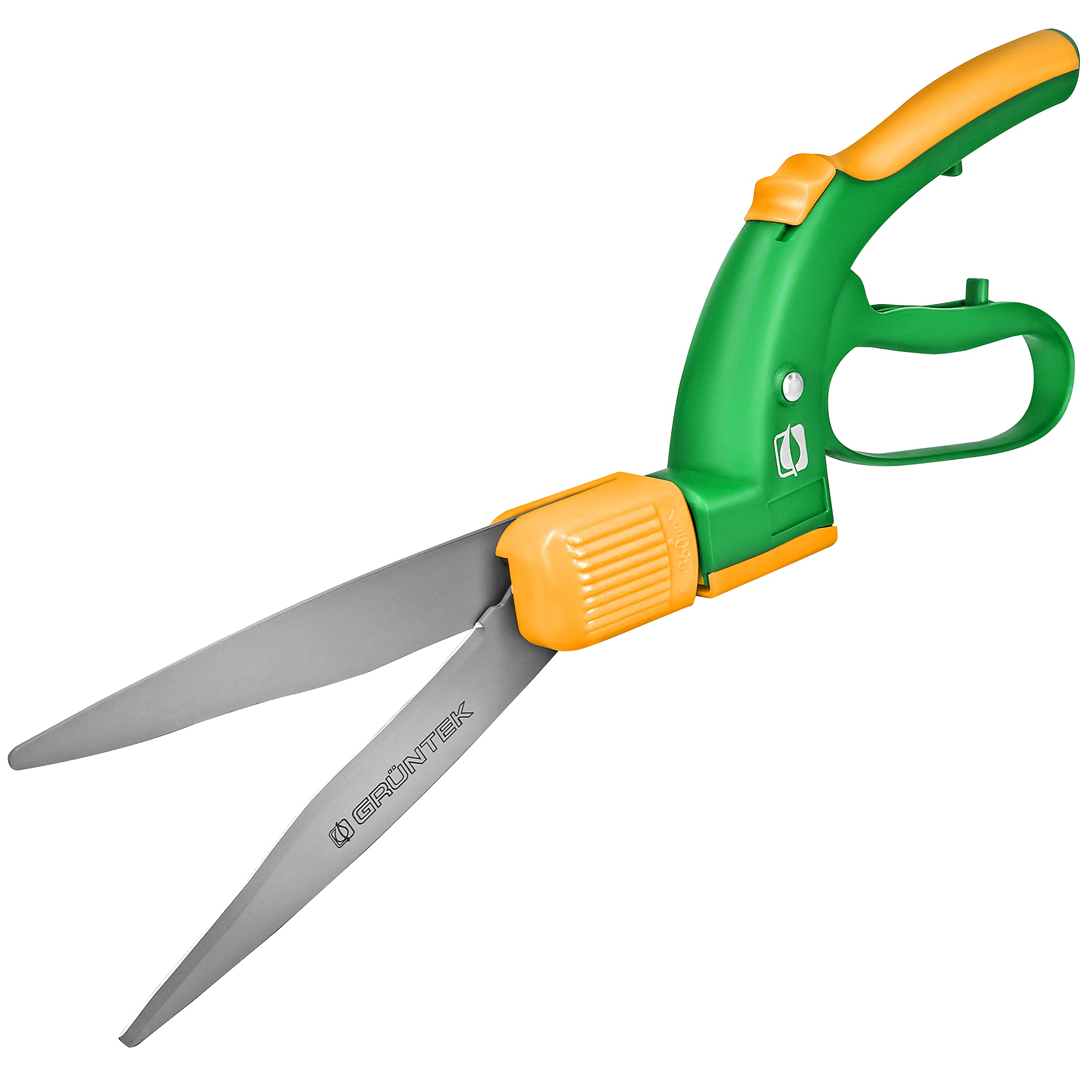 GRÜNTEK Grass Shears Swift 380 mm – Comfort Lawn Shears with 360° Rotating Teflon-Coated Blade | Ergonomic Grip | Lightweight Garden Trimmer | 21-Day Money-Back Guarantee