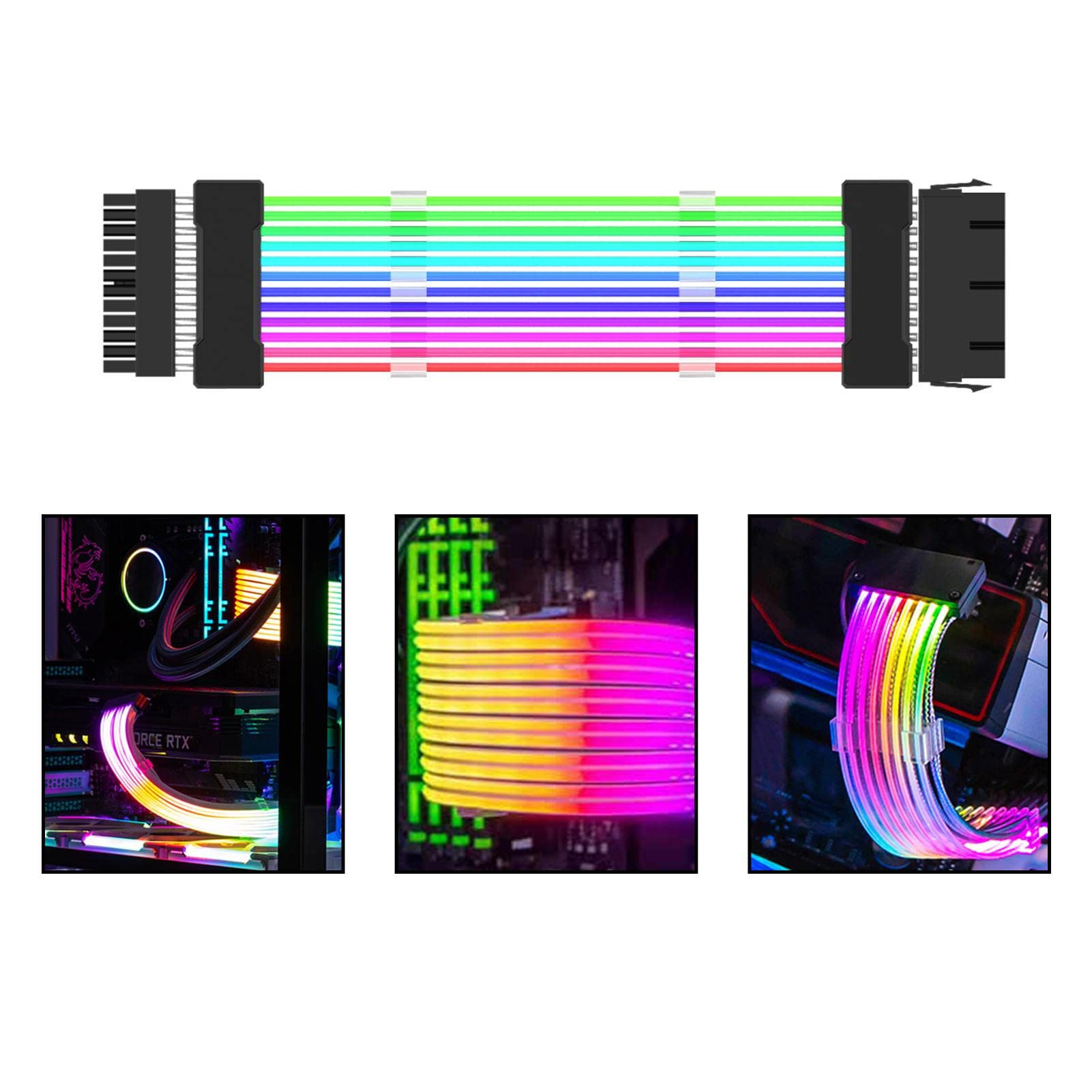 Pink Led Pc Cables Mua RGB Power Cable, RGB Cable Extension Power Sleeve Cable, LED Light ...