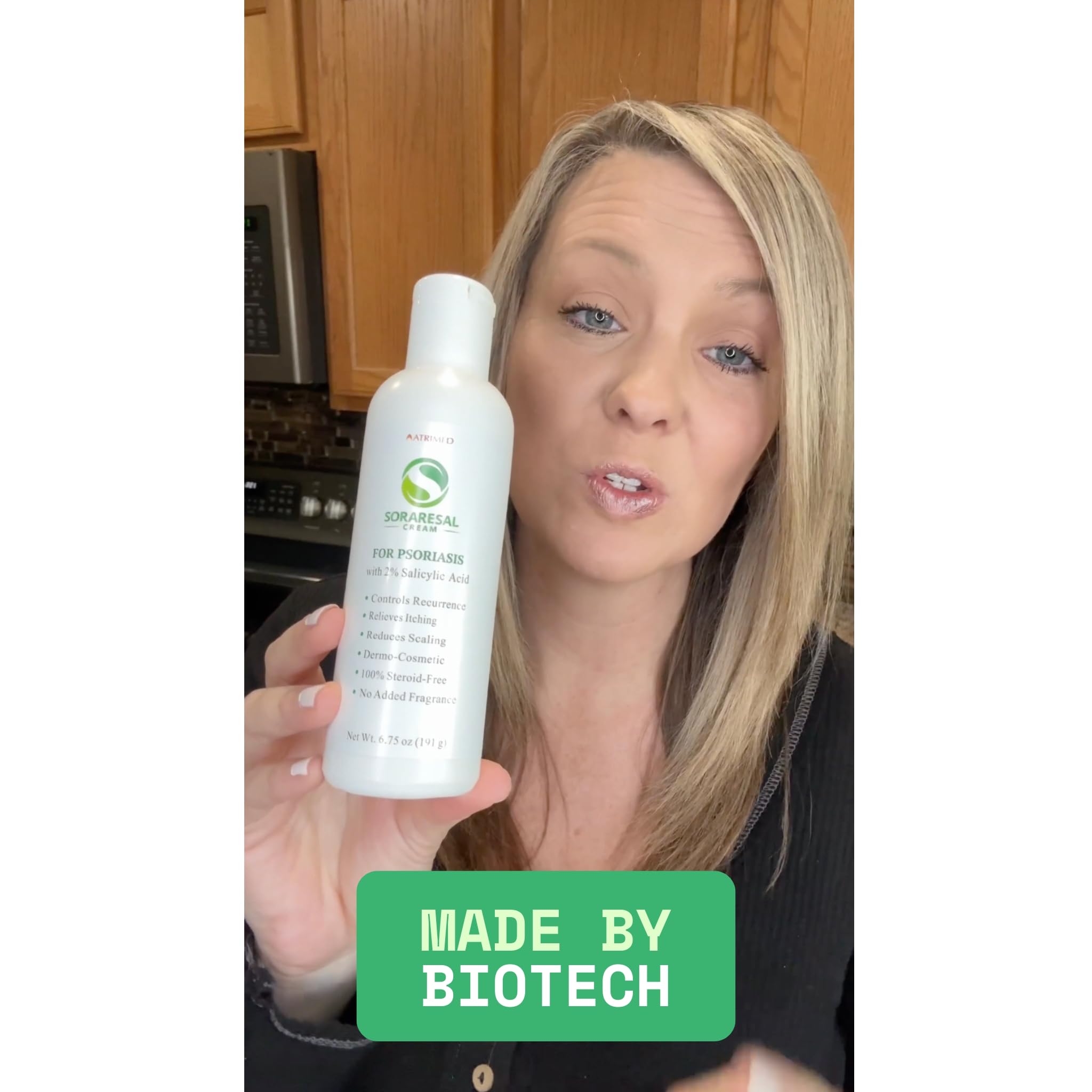 SORARESAL Psoriasis Cream - Comfort Remedy with Safflower Oil, Coconut Oil and Salicylic Acid – Eczema Cream for Itchy, Flaky Skin and Eczema Relief