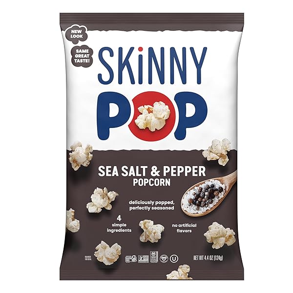 SKINNYPOP POPCORN, SEA SALT & PEPPER, WHOLE GRAIN,...