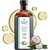 Nature Spell Coconut Oil for Hair, Pre-Diluted Oil to Deeply Moisturise & Repair Damaged Strands, Multipurpose Use, For All Hair Types, Vegan, 5.07 FL OZ