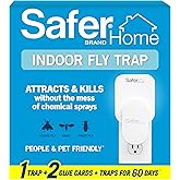 Safer Home SH502 Indoor Plug-in Fly Trap for Flies, Fruit Flies, Moths, Gnats, and Other Flying Insects – 400 Sq Ft of Protec
