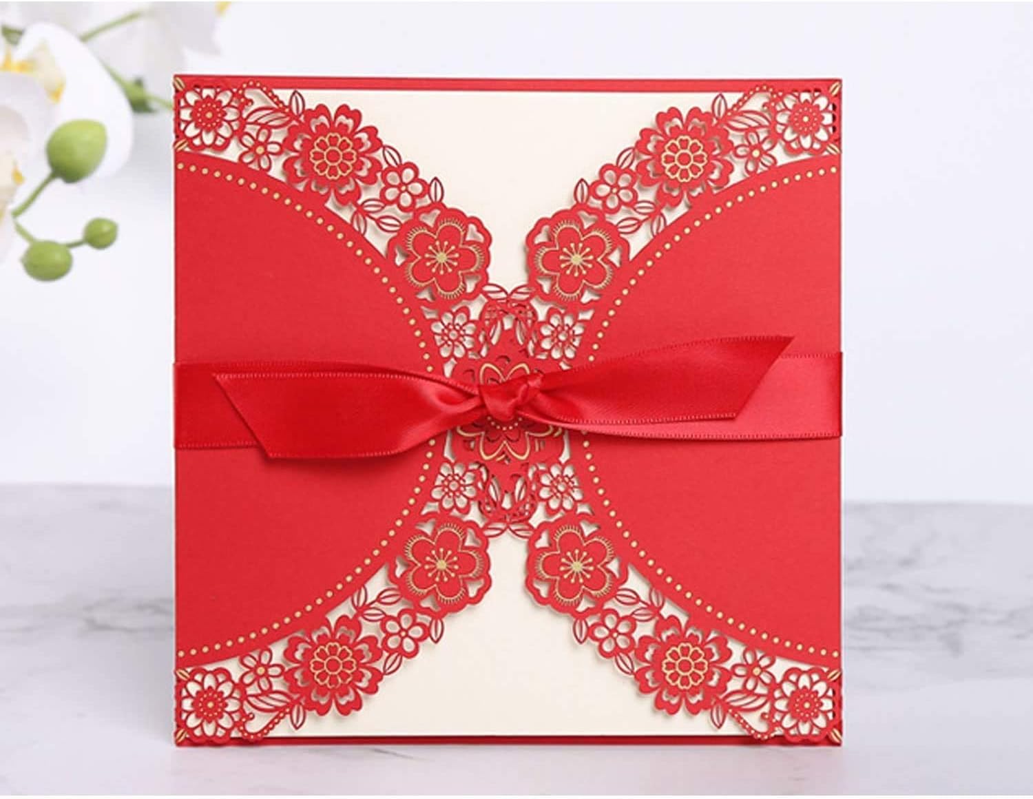 Neviti – Scripted Marmo – Day inviti con Buste, Biglietti Matrimonio, Inviti Compleanno, Confezione da 10