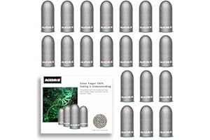 ACEDAYS Gaming Finger Sleeves,100% Visible Silver Fibers,Just Right Pressure/Breathable/Sweatproof, Upgrade Gaming Gloves for PUBG Mobile/Knives Out/Call of Duty Mobile（20pcs） M