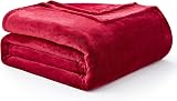 EHEYCIGA Fleece Blanket 130x165cm Red Throw Soft Warm Microfiber view 1