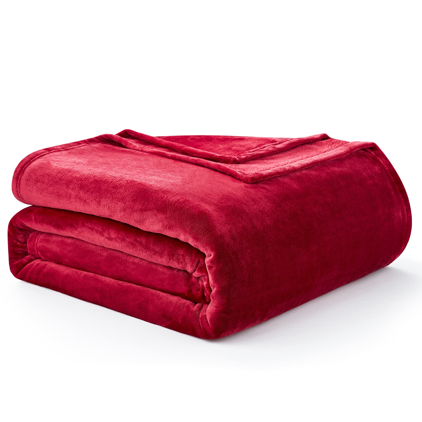 EHEYCIGA Fleece Blanket Red Throws for Sofas Fluffy Warm Soft Blanket for Bed Settees Armchairs, Fit All Season, Double Size, 150x200cm — image 1