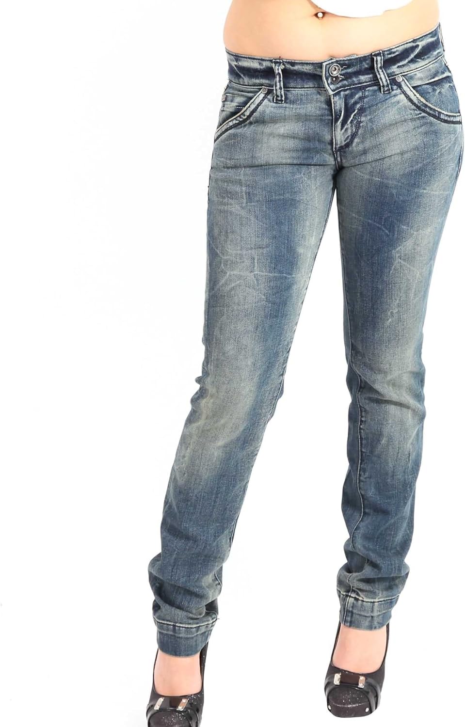 MISS SIXTY Women's Jeans BINKY VINTAGE in Blue) Blue UK 4 Amazon