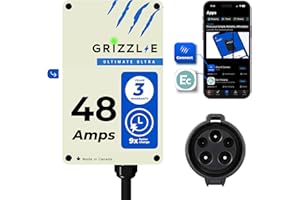 Grizzl-E 48A Ultimate Level 2 Fastest 48A Electric Vehicle (EV) Charger, UL Tested and Certified, Metal Case, Indoor/Outdoor Electric Car Fast Charging Station, Hardwired, Ultra Edition, J1772