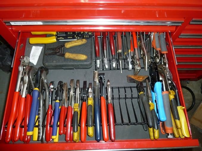 toolbox 30" Pliers and Tool Organizer Rack mechanic tool chest hand tools