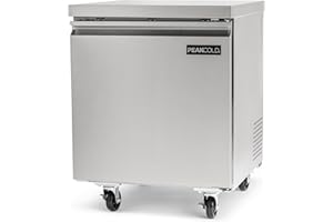 PEAKCOLD PEAK COLD Commercial Under Counter Stainless Steel Freezer; 27" W