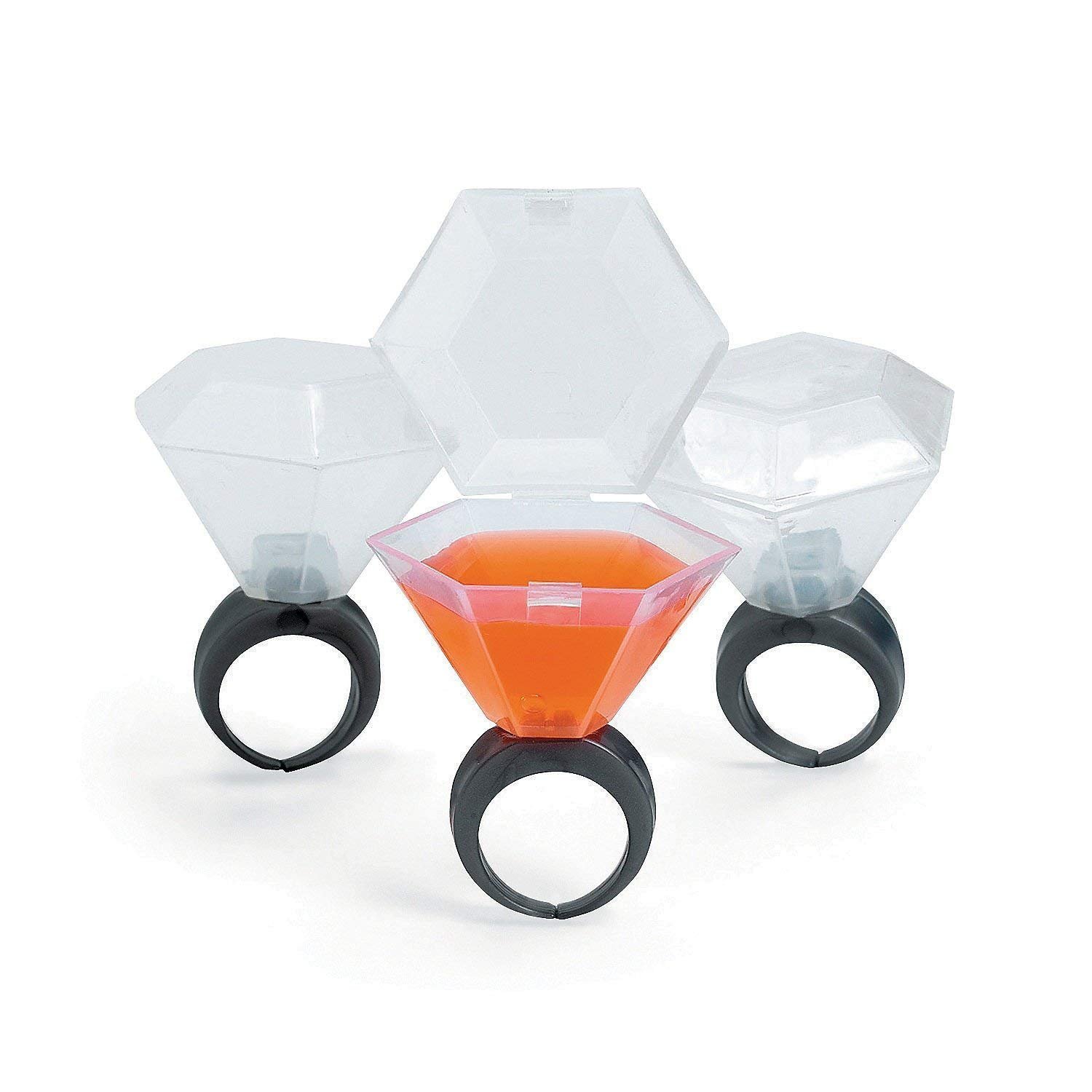 Plastic Wedding Ring Shot Glass (24, clear) Health & Personal Care