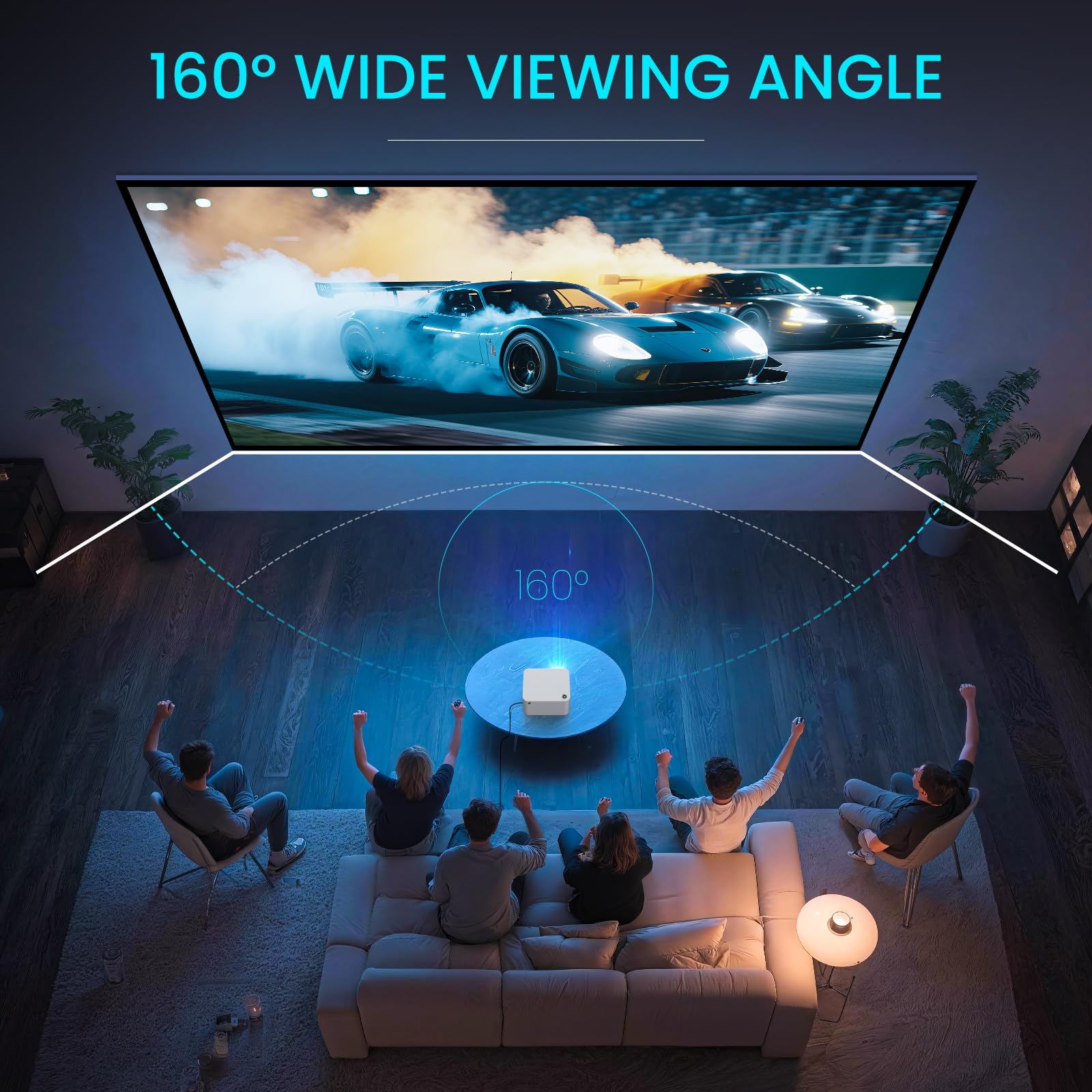 [Built-In App Smart Projector and Fresnel 85% ALR Screen] Daylight Screen 1.8dB Gain 100% sRGB Support 8K/4K 75