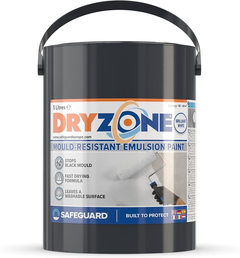 Dryzone Dryzone Anti Mould Paint 5L White Mould Resistant 50-60m²