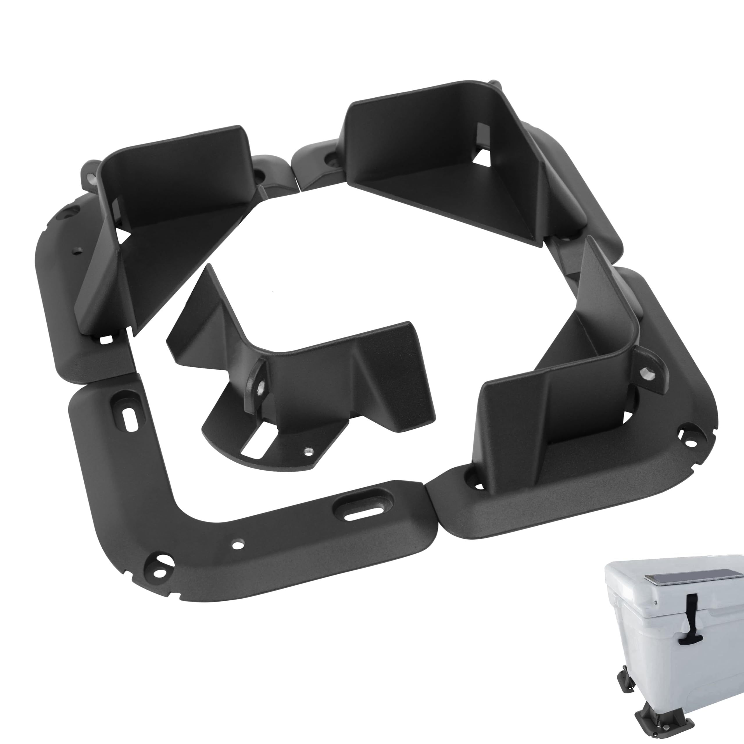 Photo 1 of Aluminum Alloy Cooler Mounting Kit,Quick Release Boat Marine Cooler Mounting Kit for Yeti, Rtic, Igloo, Engle, Coleman, etc (Black)