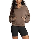ODODOS Modal Soft Long Sleeve Cropped Hoodie for Women Oversized Pullover Sweatshirts with Pocket