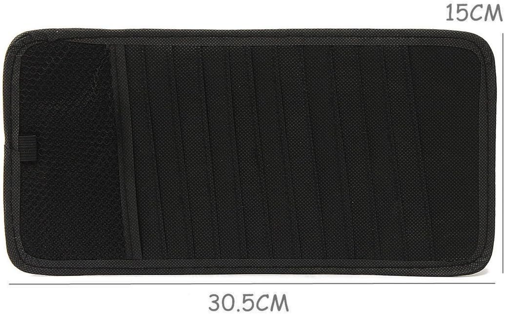GARASANI CD/DVD Visor Holder for Car Storage Holde 12 Capacity, Black (2Pcs): Computers & Accessories