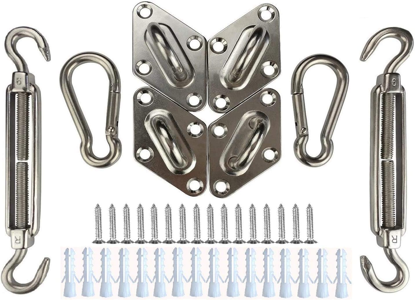 KPSJNES Sail Hardware Kit Triangle, Stainless Steel Sun