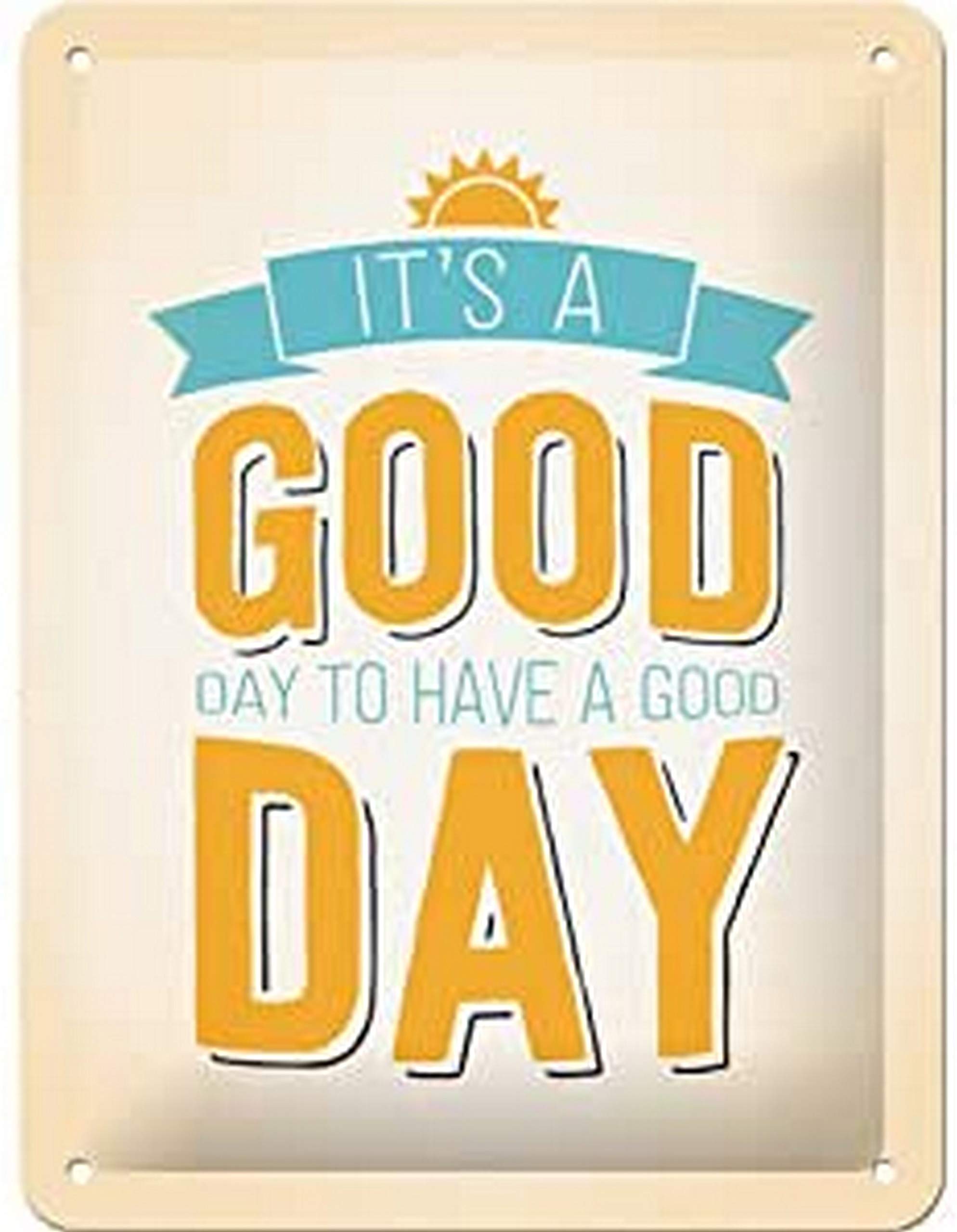 Nostalgic-Art Retro Tin Sign – Word Up – It`s a Good Day – Gift idea for fans of nostalgia, Metal Plaque, Vintage design for decoration, 15 x 20 cm