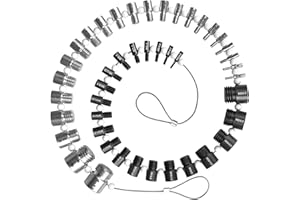 MANALETE Nut and Bolt Thread Checker 45 Male/Female Thread Gauges (24 SAE/Inch & 21 Metric) Nut and Bolt Thread Size Checker Thread Identifier Gauges for Quickly Identify and Verify
