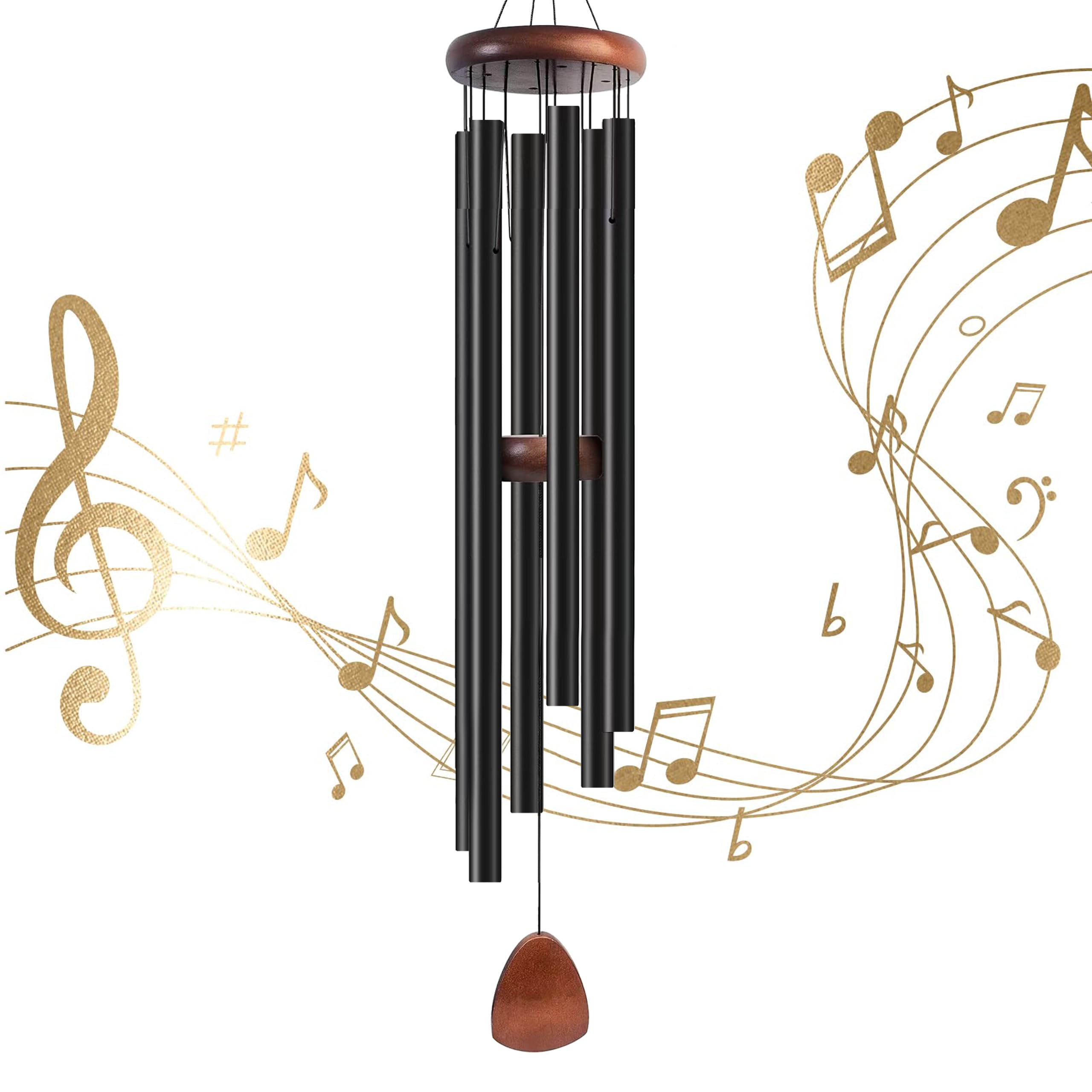 Litu 55 Inch Wind Chimes for Outside. Deep Tone Large Wind Chimes with 6 Aluminum Tubes Courtyard Decoration. Windchimes Outdoor Create an Enjoyable Atmosphere & Give Mom a Gift Image Litu 55 Inch Wind Chimes for Outside. Deep Tone Large Wind Chimes with 6 Aluminum Tubes Courtyard Decoration. Windchimes Outdoor Create an Enjoyable Atmosphere & Give Mom a Gift Image