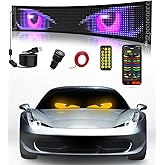 Devil Eyes Light for Windshield: 23.4"x4.7" Programmable LED Signs with APP & Remote Control - 5V USB Digital Lighting Display, LED Lights for Cars (1 Pcs)