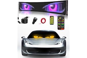 PROBAPRO Devil Eyes Light for Windshield: 23.4"x4.7" Programmable LED Signs with APP & Remote Control - 5V USB Digital Lighting Display, LED Eyes for Cars, SUVs & Trucks (1 Pcs)