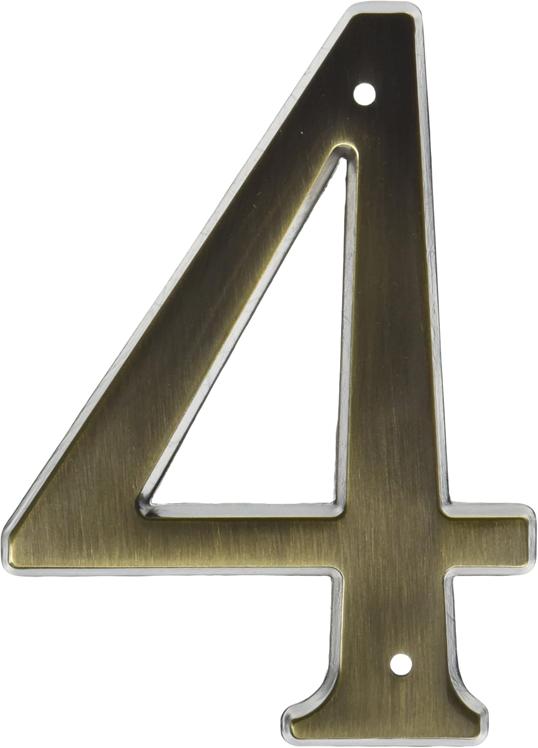 Baldwin 90674050# 4 House Number, Antique Brass
