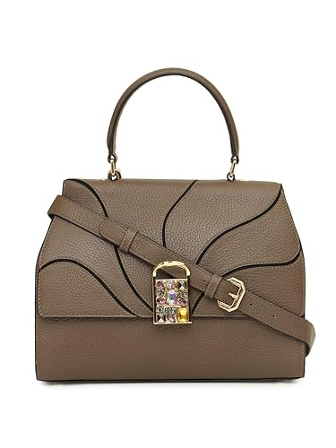 Da Milano LB-4345 Brown Genuine Leather Satchel Bag