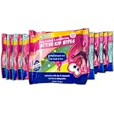 Mr. Bubble Moisturizing Kids Gentle Face and Hand Wipes, Travel Size Biodegradable Deep Cleaning Towelettes Made with Hydrati