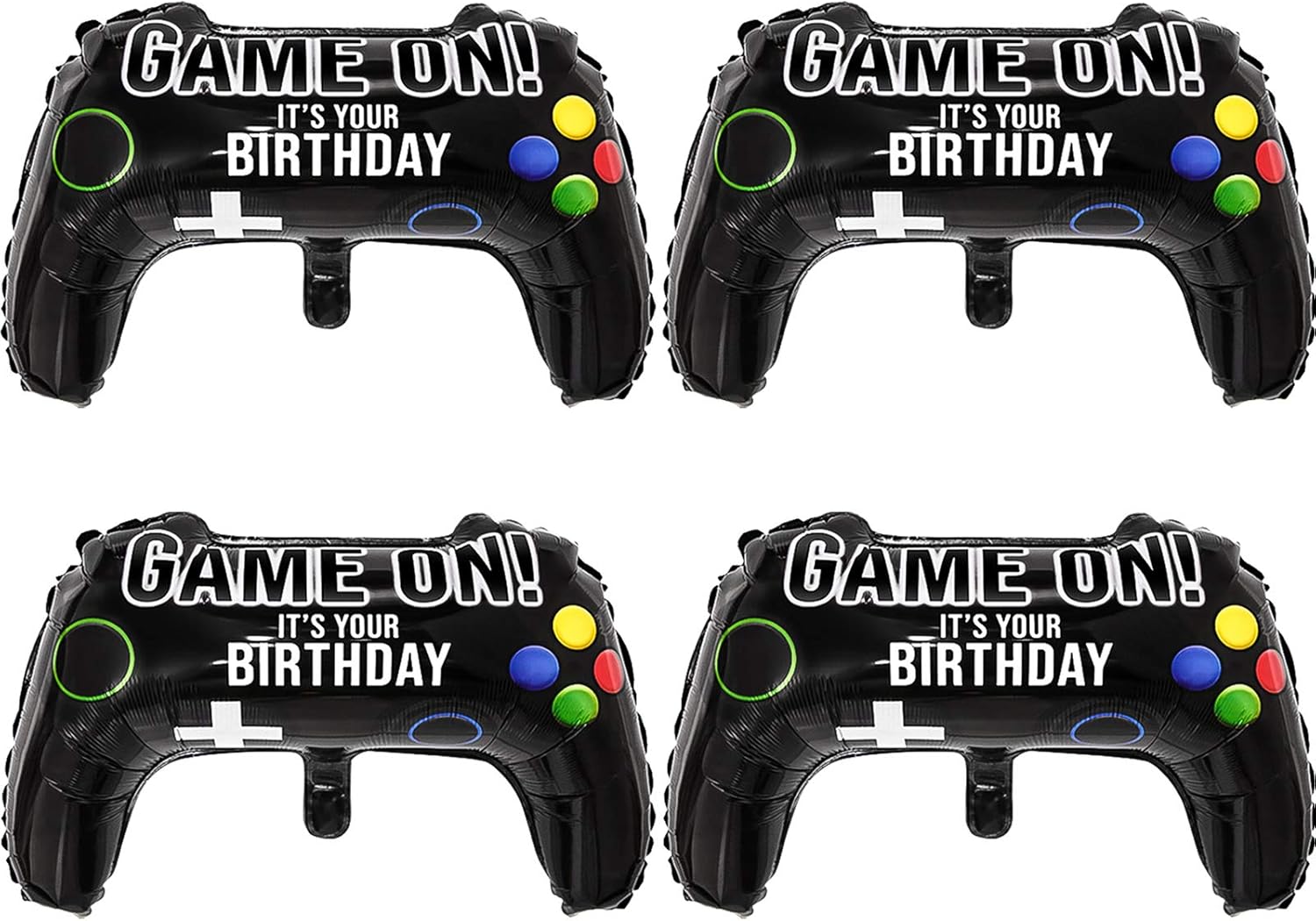 4 Packs Video Game Party Balloons, 23.6 x 15.7 Inch Game on Balloons Video Game Controller Aluminum Foil Balloon for Birthday Party and Game Party Decoration: Toys & Games