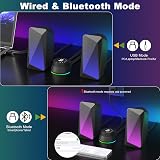SOULION C30 Bluetooth PC Speakers 3W+3W USB Powered with LED RGB view 3