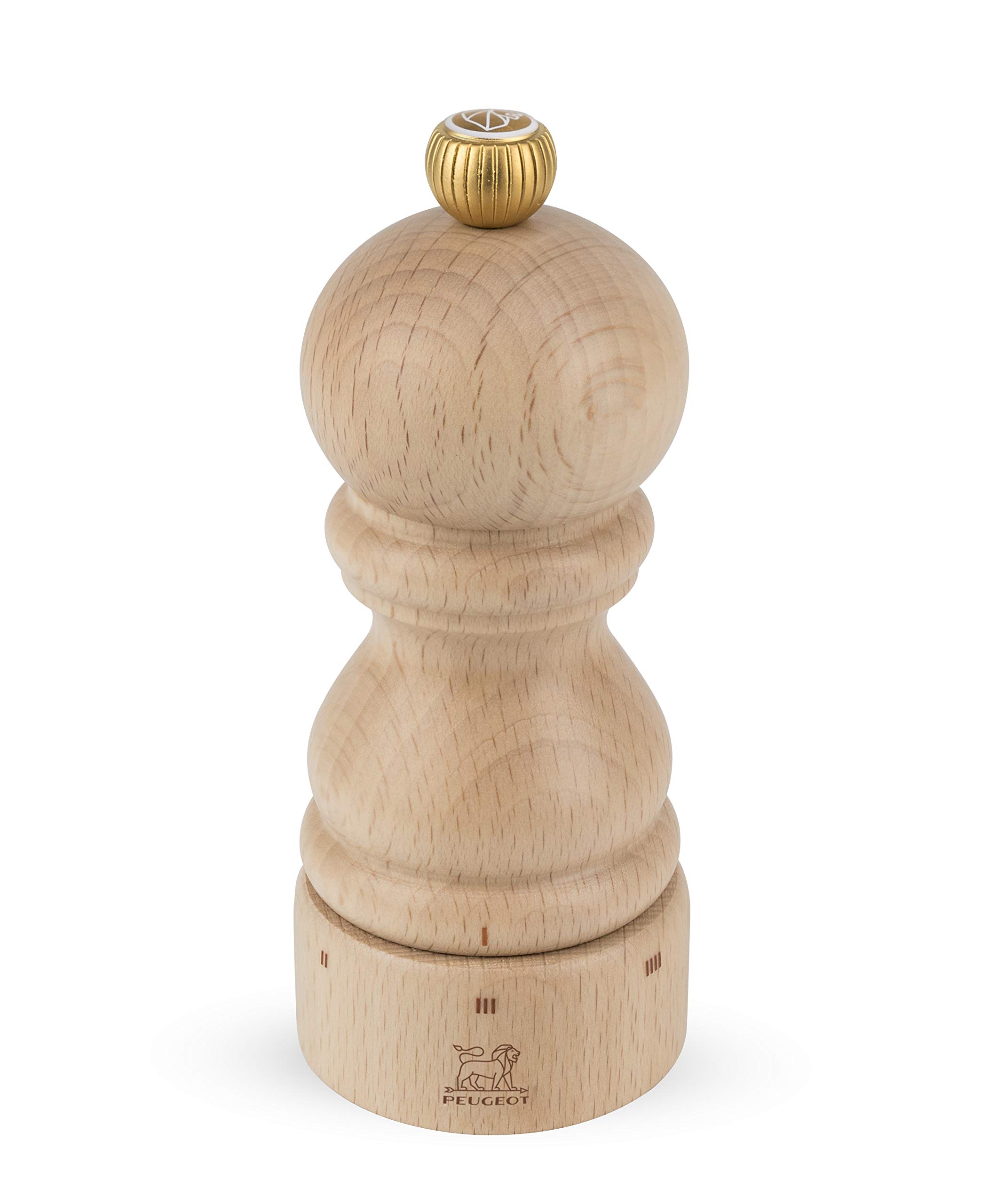 PEUGEOT - Paris u'Select 12 cm Salt Mill - 6 Predefined Grind Settings - Made With PEFC Certified Wood - Made In France - Natural Colour
