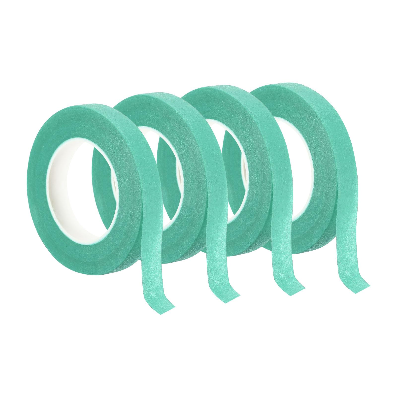 PATIKIL 30 Yard Floral Tapes, 4 Roll Florist Tape Crepe Paper Flowers Bouquets Tapes Waterproof for Flower Stem Wrapping, Light Green (27 Meters)