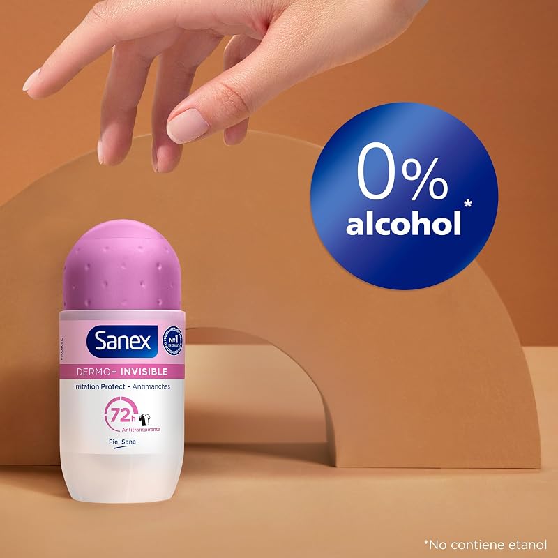 Dermo+ Desodorizante Antitranspirante Invisível Roll-On 72 Horas 50ml - proteção eficaz contra suor e mau odor - dermatologicamente testado - contém 0% de álcool* - protege de manchas