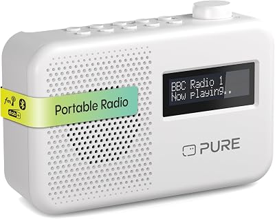 Pure Elan One2 Portable DAB+/FM Radio with Bluetooth 5.1 Cotton White