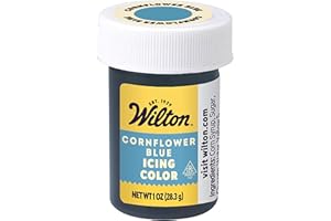 Wilton Gel Food Coloring, Highly Concentrated Gel-Based Icing Color for Frosting, Fondant, Batter & Dough, Vibrant & Blendable Cake Decorating Dye, 1 oz., Cornflower Blue