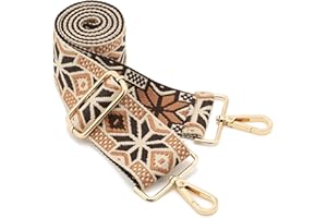 ZOOEASS Wide Shoulder Strap Adjustable Replacement Belt Guitar Style Crossbody Bag Handbag Strap Multicolor Canvas Straps