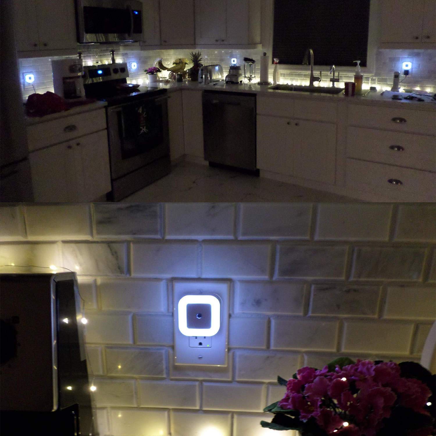 Uigos LED Night Light Lamp with Smart Sensor Dusk to Dawn Sensor, Daylight White, 0.5W Plug-in, 6-Pack: Baby