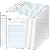 60 Pack Server Note Pads Bulk Guest Checks Books for Servers,Total 3000 Sheets Server Orders Paper Blue Food Receipt Book Numbered Waitress Notepads for Restaurant Bar Cafes Food Trucks Hotels Use