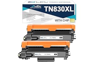 LCL Compatible Toner Cartridge Replacement for Brother TN830 TN830XL TN-830 TN-830XL (2-PK,Black)for HL-L2460DW HL-L2405W DCP