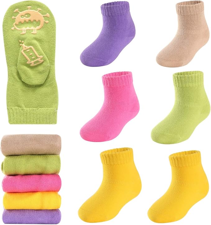 Baby Non Slip Grip Socks,AntiSkid Non Slip Sticky Grips Socks for