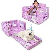 ZenKitch Kids Couch, 2-in-1 Toddler Sofa Fold Out, Soft Toddler Chair for Boys and Girls, Convertible Sofa to Lounger- Ideal for Napping, Reading, and Playing