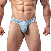 Summer Code Mens Bikini Briefs Bulge Pouch Underwear Breathable Micro Mesh Briefs Undies Low Rise Cut with Pouch Underpants