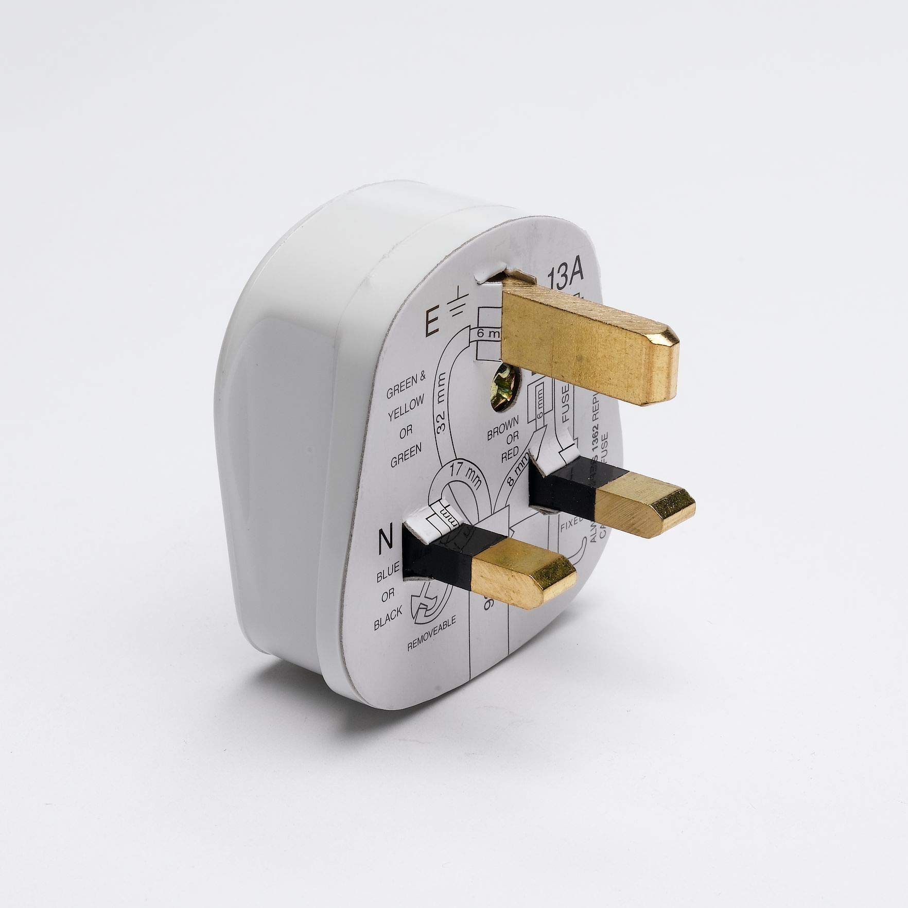 Merriway BH07436 (4 Pcs) White 13amp Mains Plug - Pack of 4 Pieces