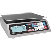 TORREY PC80L Electronic Price Computing Scale, Rechargeable Battery, Stainless Steel Construction, 100 Memories, 8 Direct Access Keys, 80 lb