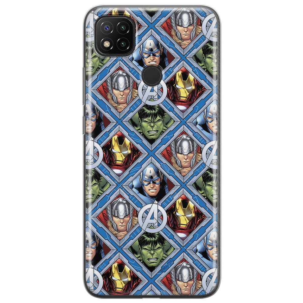 ERT GROUP mobile phone case for Xiaomi REDMI 9C original and officially Licensed Marvel pattern Avengers 004 optimally adapted to the shape of the mobile phone, case made of TPU