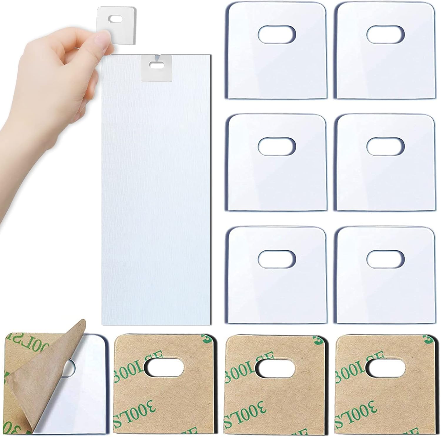 Window Treatments - 25 Sets (50 Pieces) of Clear Vertical Blind Repair Tabs/Vertical Blind Tabs/Blind Fixer Tabs for Vertical Blinds Replacement Slats