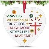 Christmas Christian Gifts for Women Men Faith Christian Christmas Ornaments 2025 Bible Verses Catholic Religious Spiritual Gifts for Women Inspirational Gift Ceramic Ornament for Christmas Tree